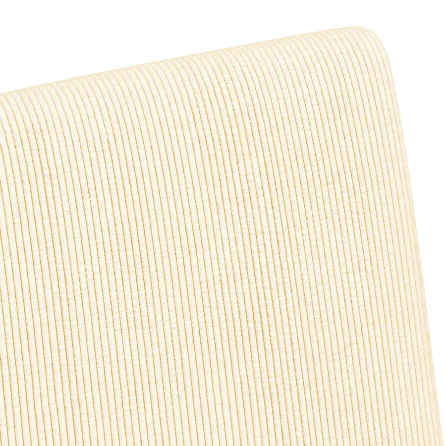 Eetstoelen met wielen 2 pcs Crème 57 x 66 x 94 cm Katoenen stof