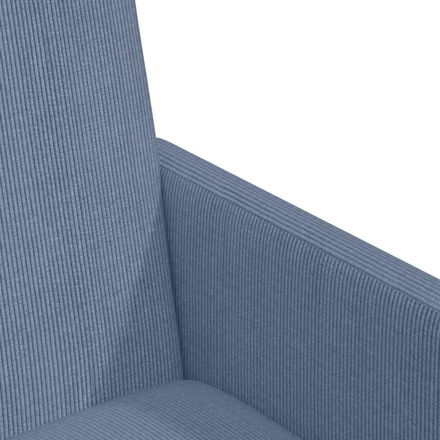 Eetstoelen met wielen 2 pcs Blauw 57 x 66 x 94 cm Katoenen stof