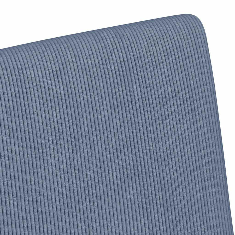 Eetstoelen met wielen 2 pcs Blauw 57 x 66 x 94 cm Katoenen stof