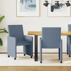 Eetkamerstoelen blauw corduroy 2 stuks 57x66x94 cm