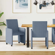 Eetkamerstoelen blauw corduroy 2 stuks 57x66x94 cm