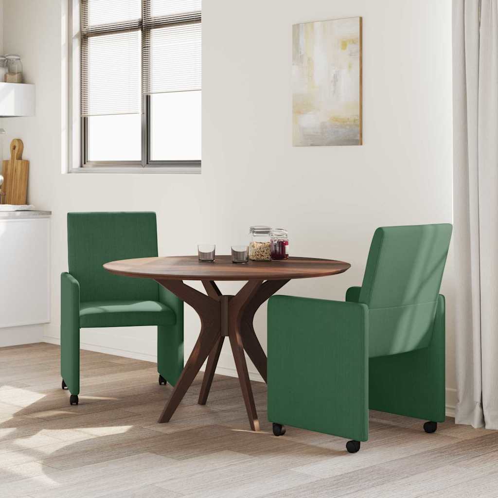 Eetstoelen 2 pcs Grijs groen 57 x 66 x 94 cm Katoenen stof