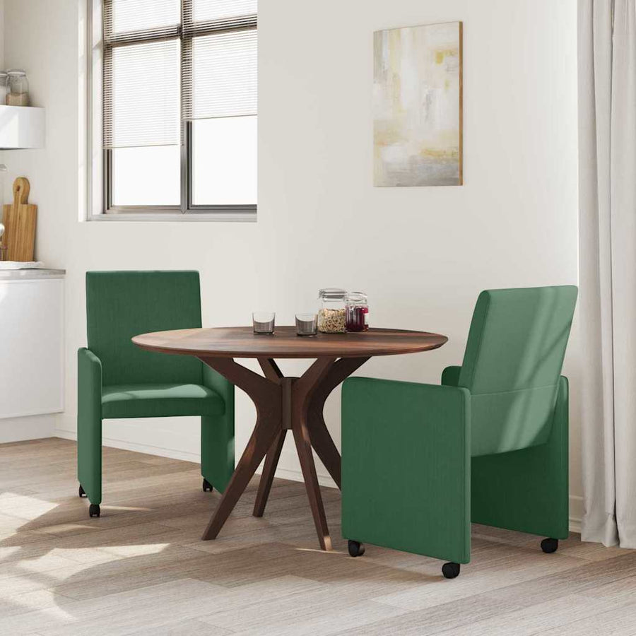Eetstoelen 2 pcs Grijs groen 57 x 66 x 94 cm Katoenen stof
