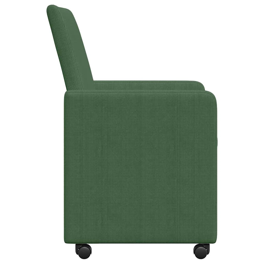 Eetstoelen 2 pcs Grijs groen 57 x 66 x 94 cm Katoenen stof