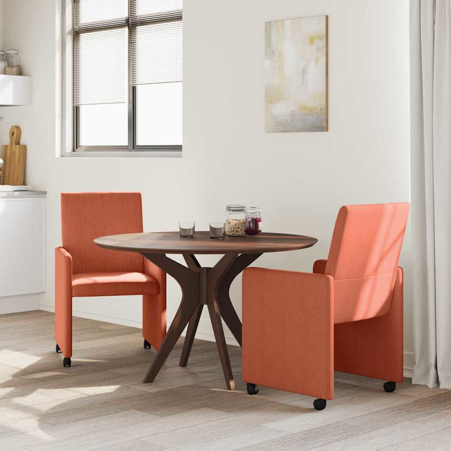 Eetstoelen 2 pcs Rood-oranje 57 x 66 x 94 cm Katoenen stof