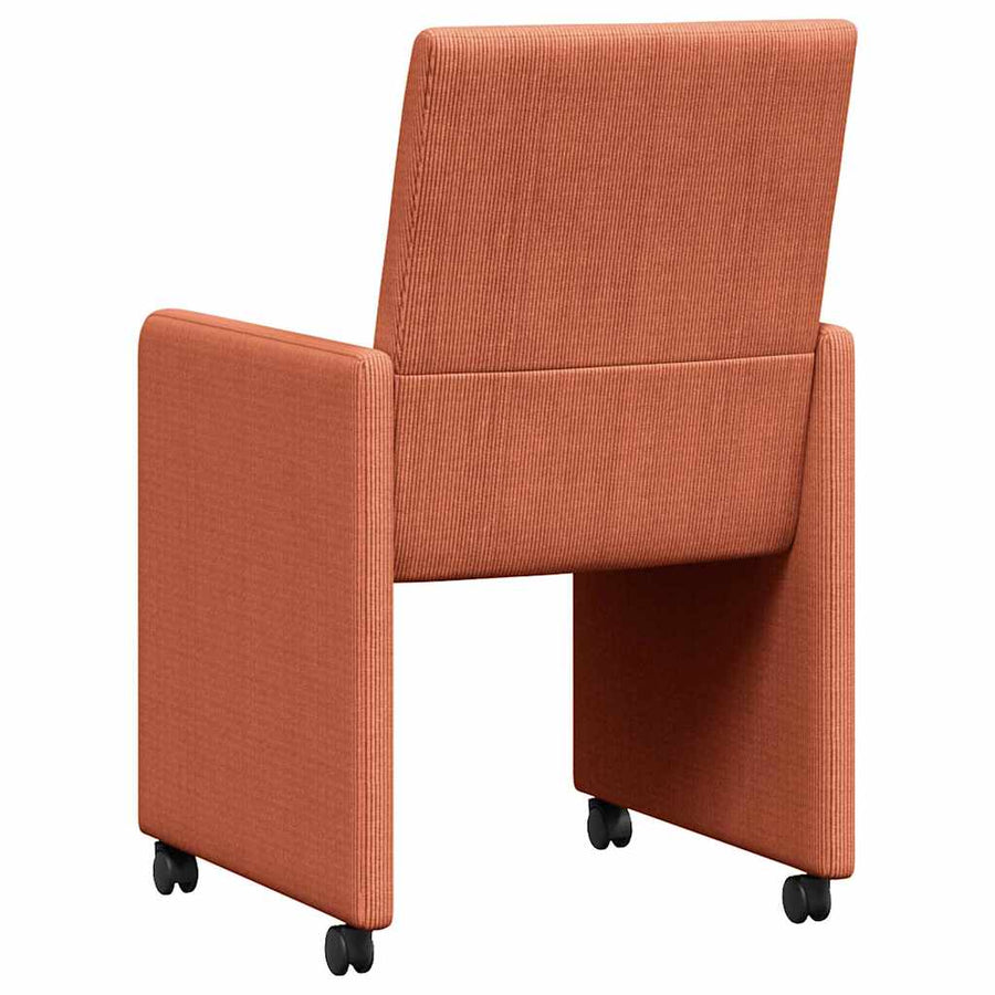 Eetstoelen 2 pcs Rood-oranje 57 x 66 x 94 cm Katoenen stof