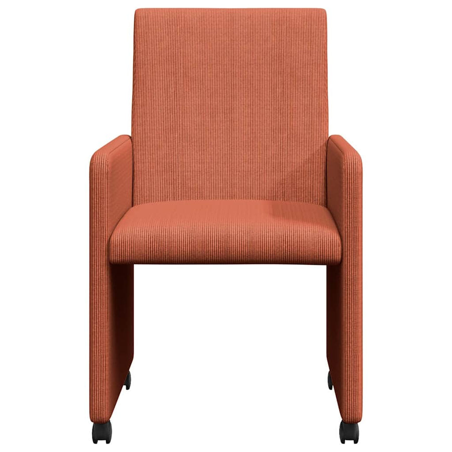 Eetstoelen 2 pcs Rood-oranje 57 x 66 x 94 cm Katoenen stof