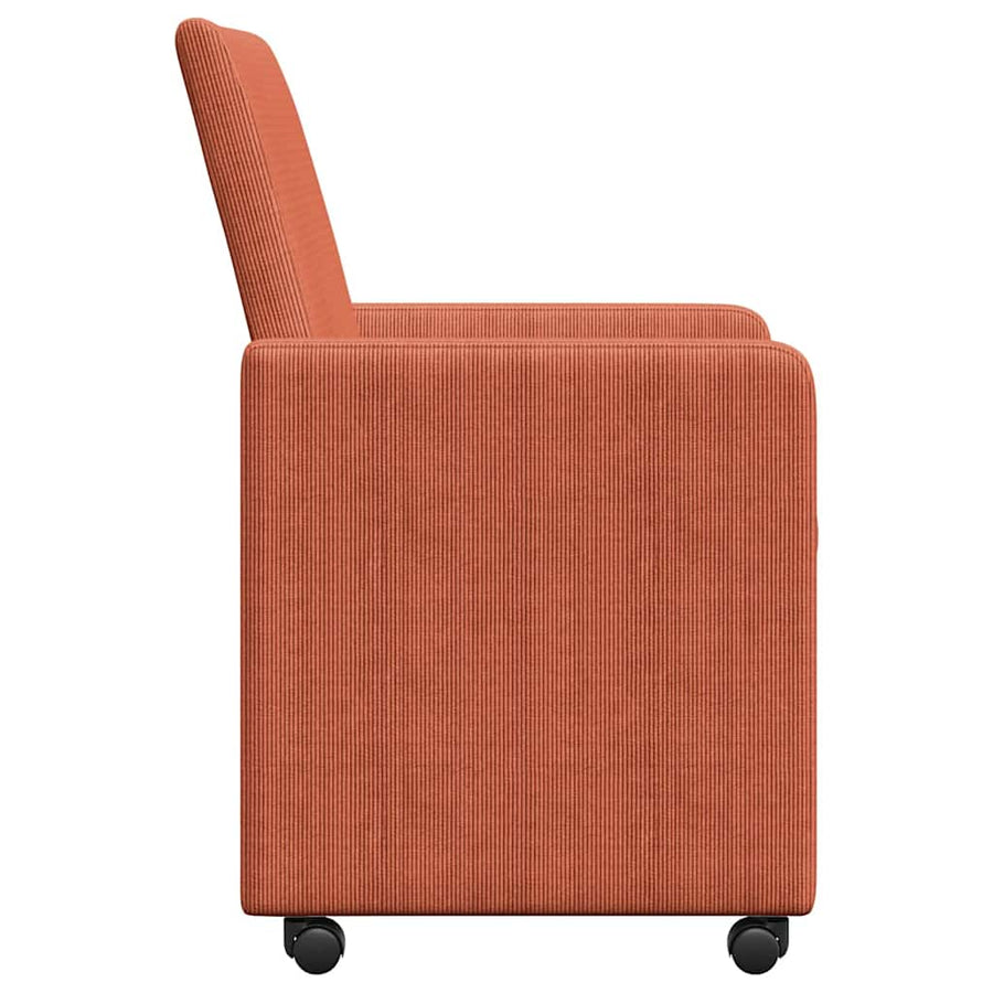 Eetstoelen 2 pcs Rood-oranje 57 x 66 x 94 cm Katoenen stof