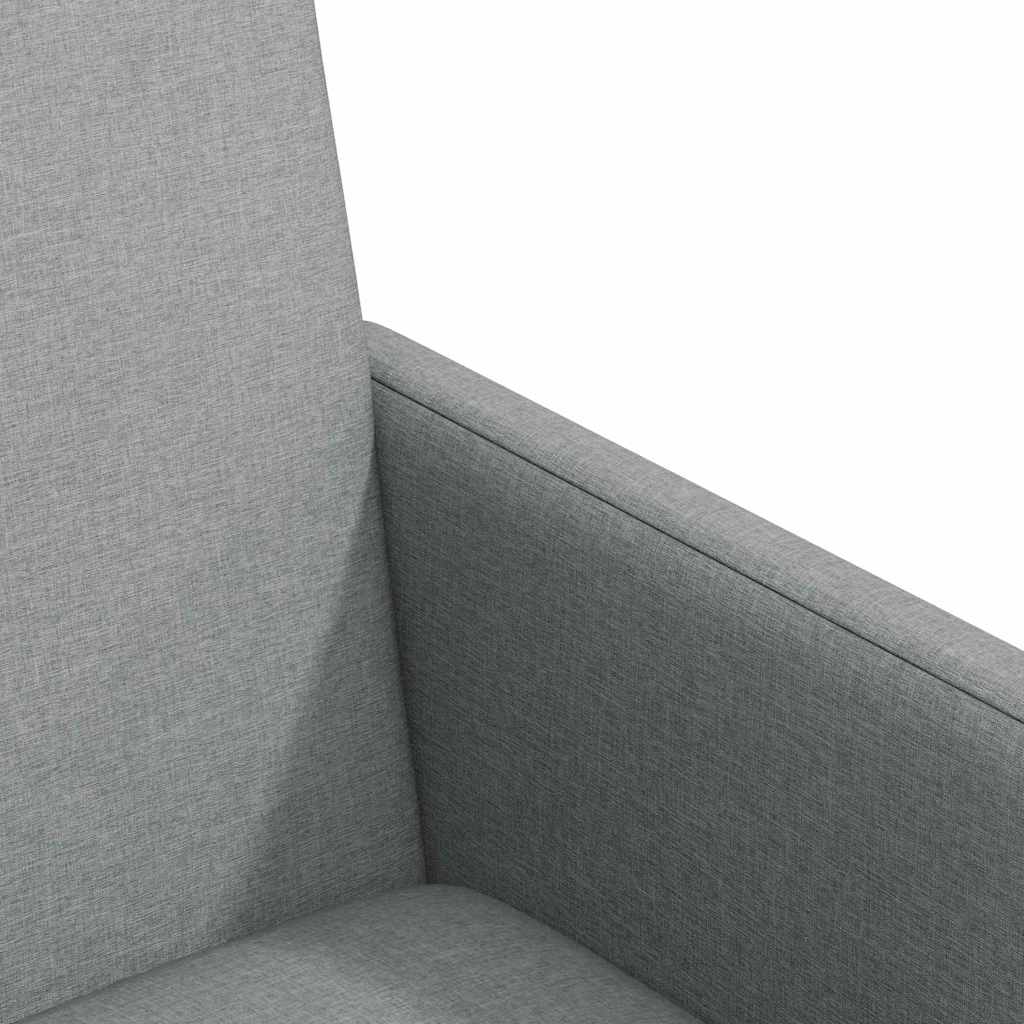 Eetstoelen met wielen 2 pcs Lichtgrijs 57 x 66 x 94 cm Stof