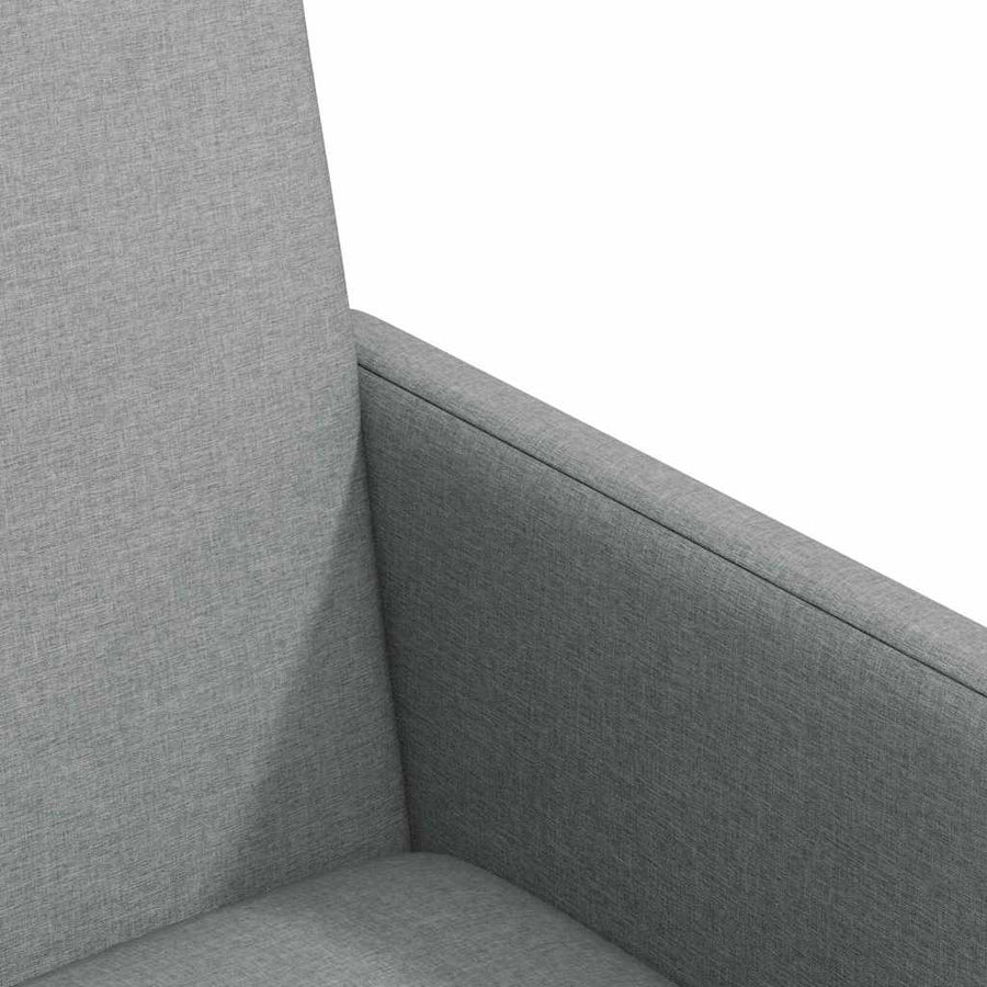 Eetstoelen met wielen 2 pcs Lichtgrijs 57 x 66 x 94 cm Stof