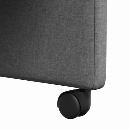 Dining Stoelen met Wielen 2 pcs Donkergrijs 57 x 66 x 94 cm