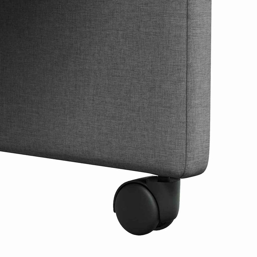 Dining Stoelen met Wielen 2 pcs Donkergrijs 57 x 66 x 94 cm