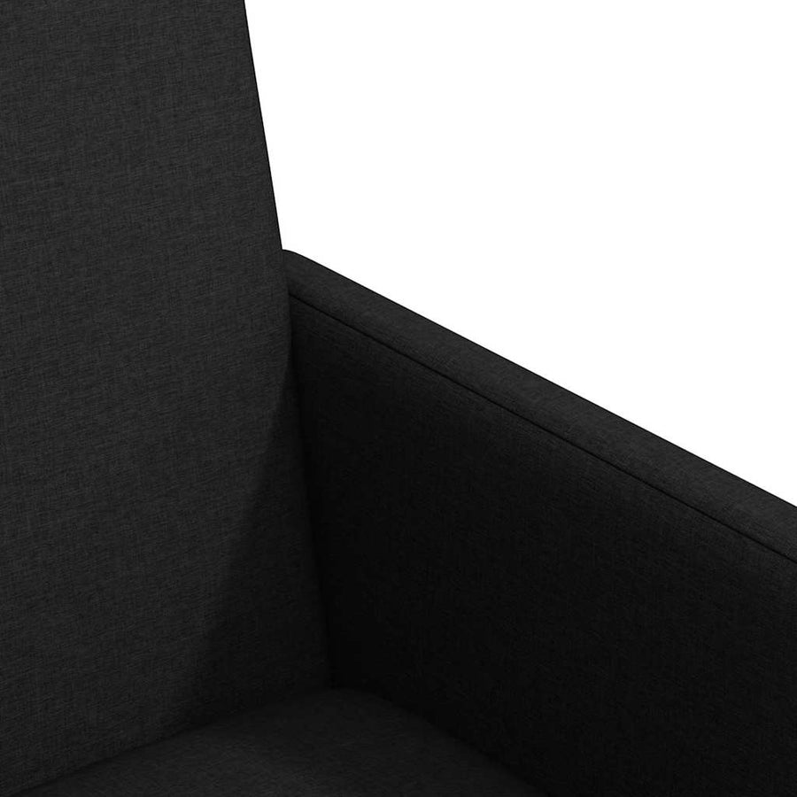 Dining Stoelen met Wielen 2 pcs Zwart 57 x 66 x 94 cm Stof