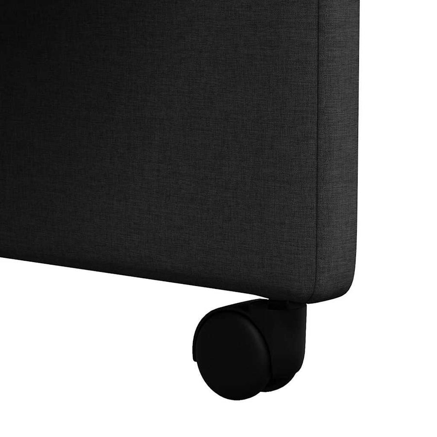 Dining Stoelen met Wielen 2 pcs Zwart 57 x 66 x 94 cm Stof