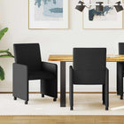 Eetkamerstoelen 2 stuks zwart 57x66x94 cm stof