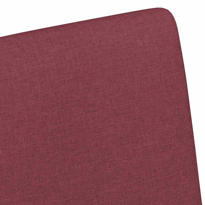 Eetstoelen met wielen 2 pcs Wijnrood 57 x 66 x 94 cm Stof