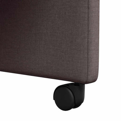 Dining Stoelen met Wielen 2 pcs Donkerbruin 57 x 66 x 94 cm