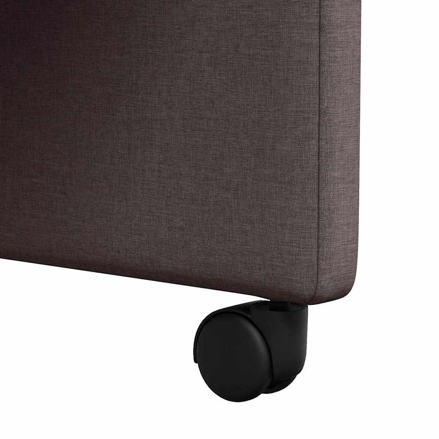 Dining Stoelen met Wielen 2 pcs Donkerbruin 57 x 66 x 94 cm
