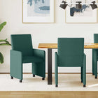 Dining Chairs with Castors 2 pcs Dark Green 57 x 66 x 94 cm