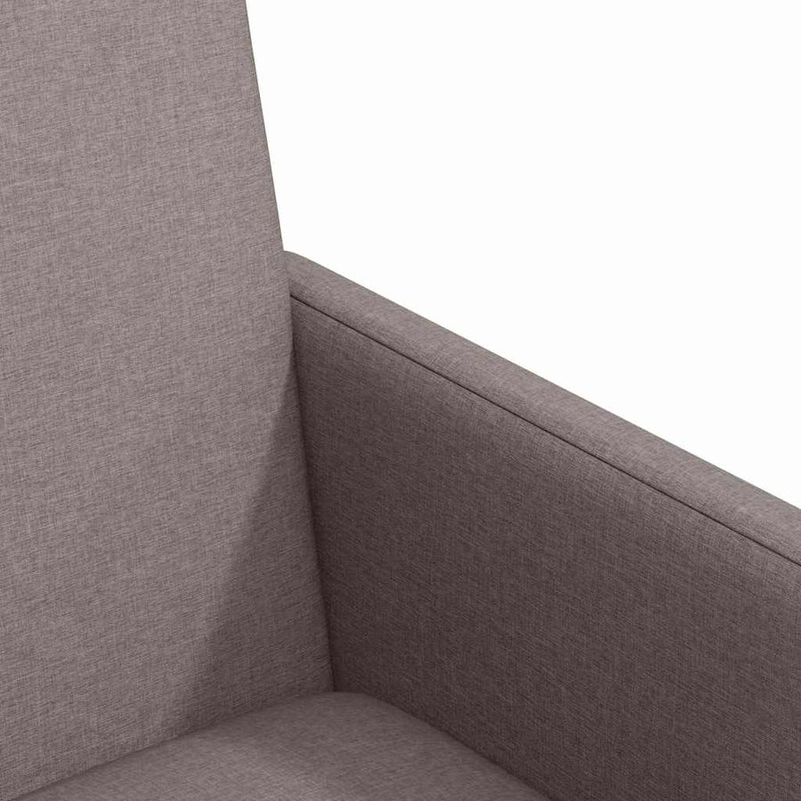 Eetstoelen met wielen 2 pcs Taupe 57 x 66 x 94 cm Stof