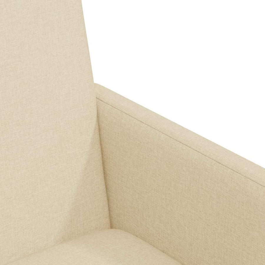Eetstoelen met wielen 2 pcs Crème 57 x 66 x 94 cm Stof