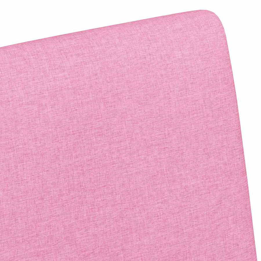 Eetstoelen met wielen 2 pcs Roze 57 x 66 x 94 cm Stof