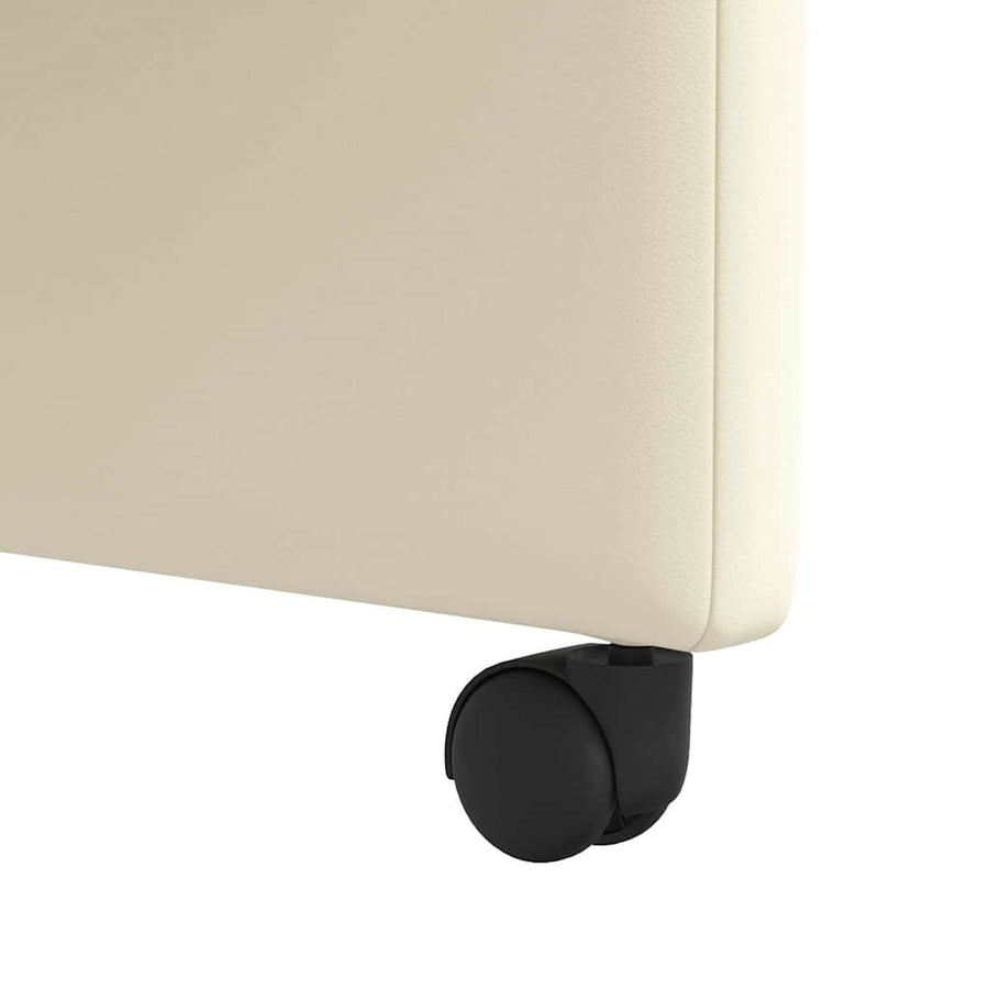 Eetstoelen met wielen 2 pcs Crème 57 x 66 x 94 cm Kunstleer