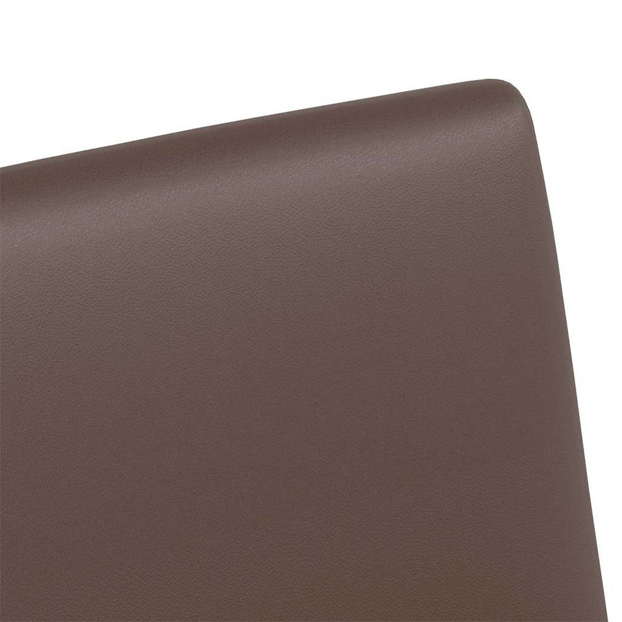 Eetstoelen met wielen 2 pcs Bruin 57 x 66 x 94 cm Kunstleer