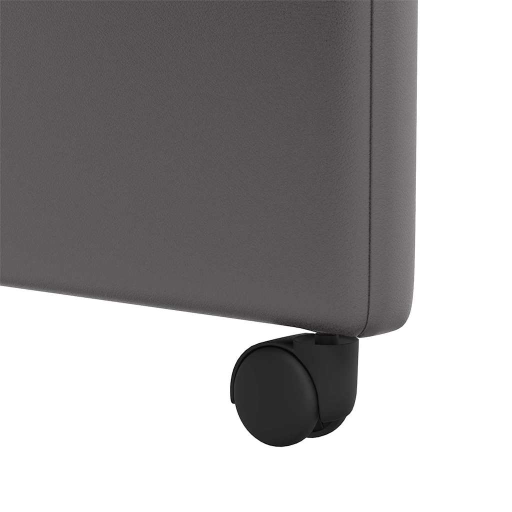 Eetstoelen met wielen 2 pcs Grijs 57 x 66 x 94 cm Kunstleer