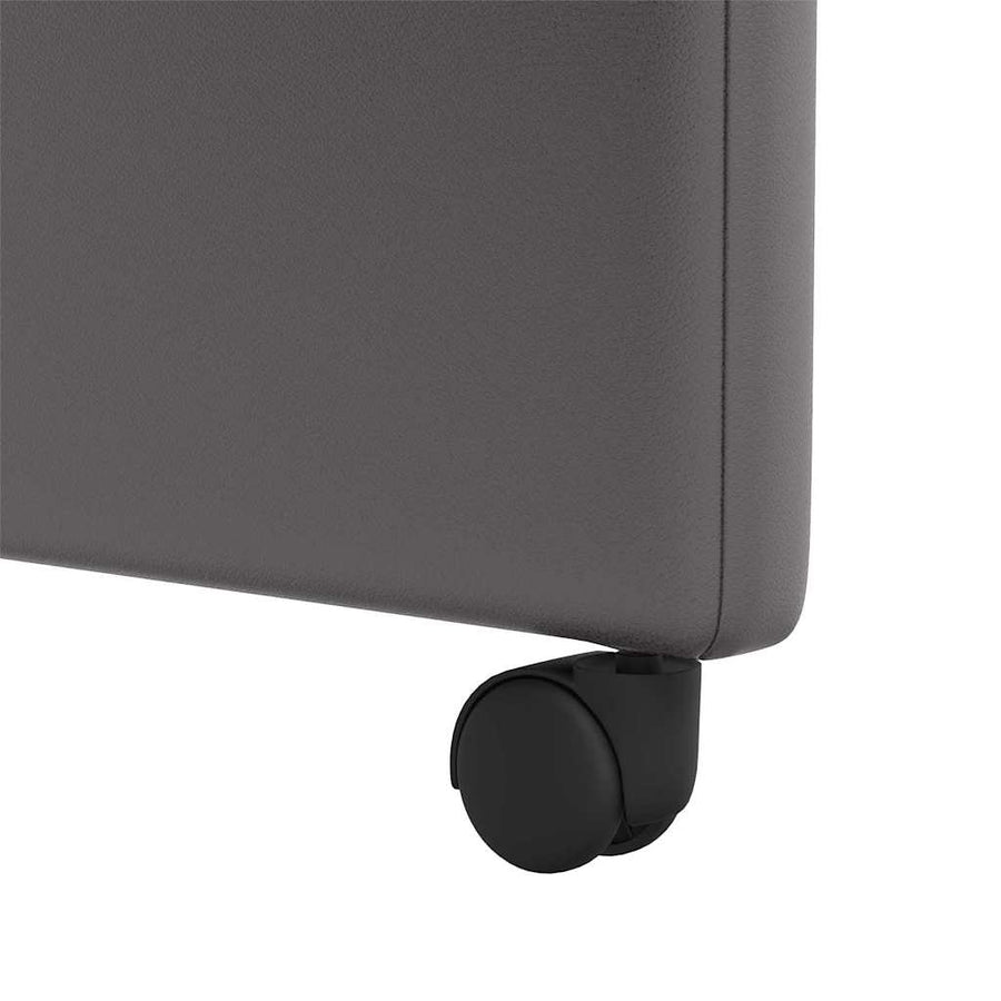 Eetstoelen met wielen 2 pcs Grijs 57 x 66 x 94 cm Kunstleer