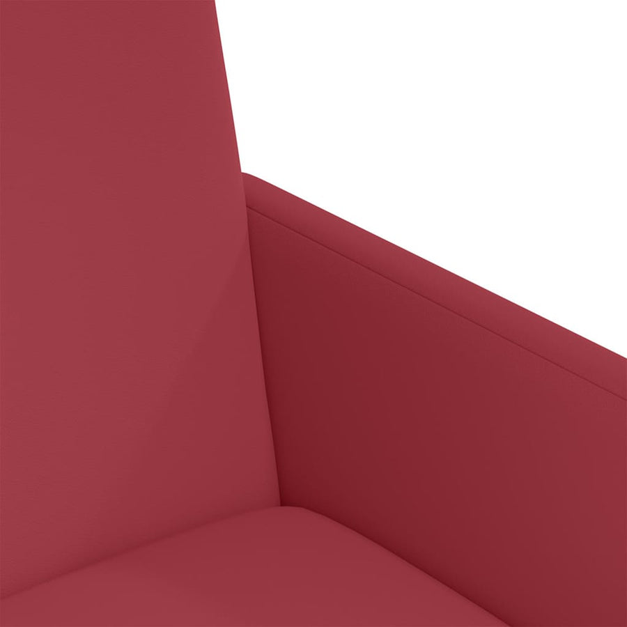 Eetstoelen met wielen 2 pcs Wijnrood 57 x 66 x 94 cm Kunstleer