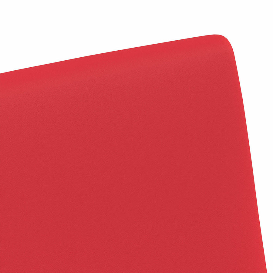 Eetstoelen met wielen 2 pcs Rood 57 x 66 x 94 cm Kunstleer