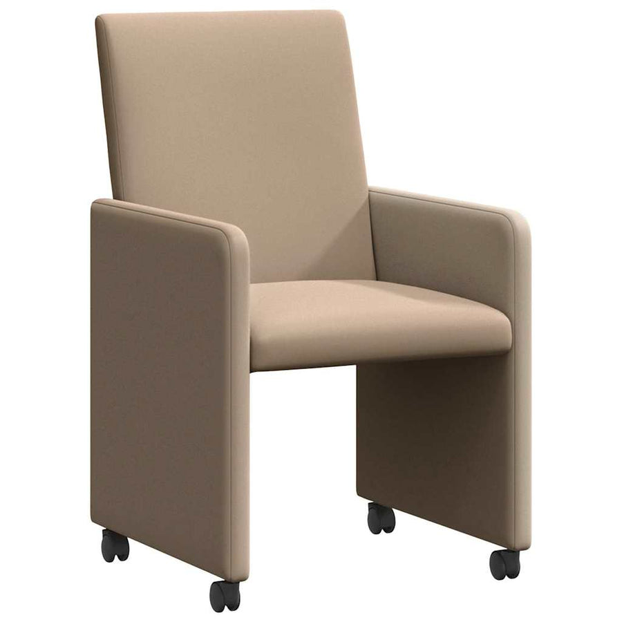 Eetstoelen 2 pcs Cappuccino 57 x 66 x 94 cm Kunstleer