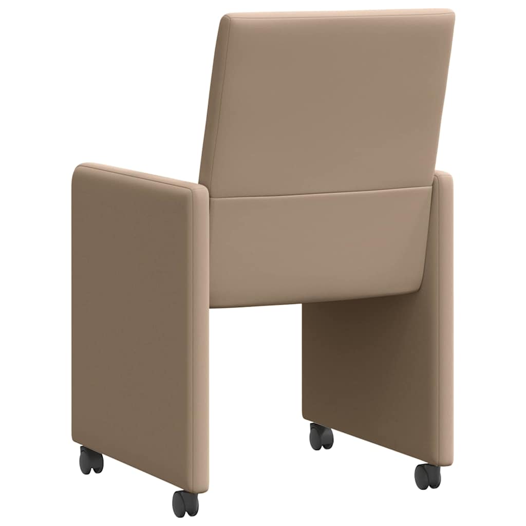 Eetstoelen 2 pcs Cappuccino 57 x 66 x 94 cm Kunstleer