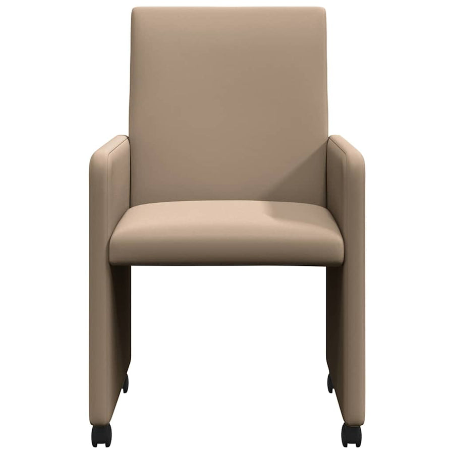 Eetstoelen 2 pcs Cappuccino 57 x 66 x 94 cm Kunstleer
