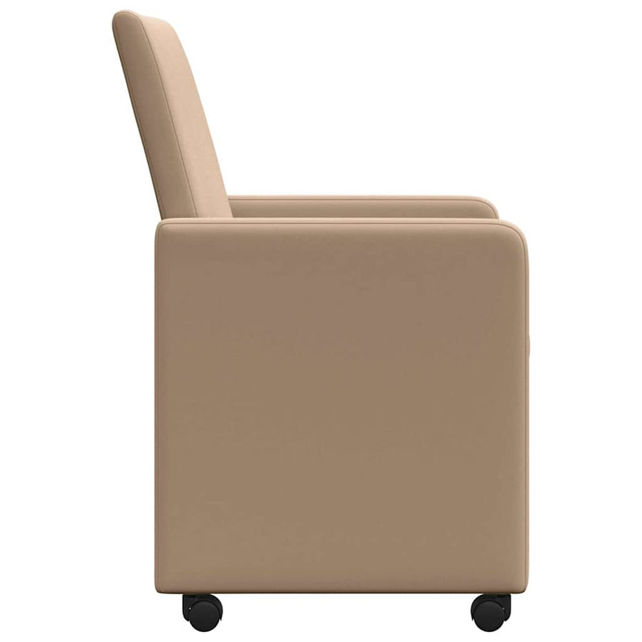 Eetstoelen 2 pcs Cappuccino 57 x 66 x 94 cm Kunstleer