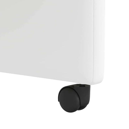 Eetstoelen met wielen 2 pcs Wit 57 x 66 x 94 cm Kunstleer