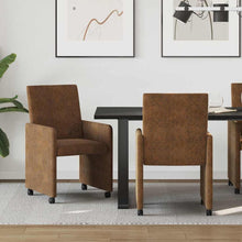 Eetstoelen 2 pcs Bruin 57 x 66 x 94 cm Faux suede leer