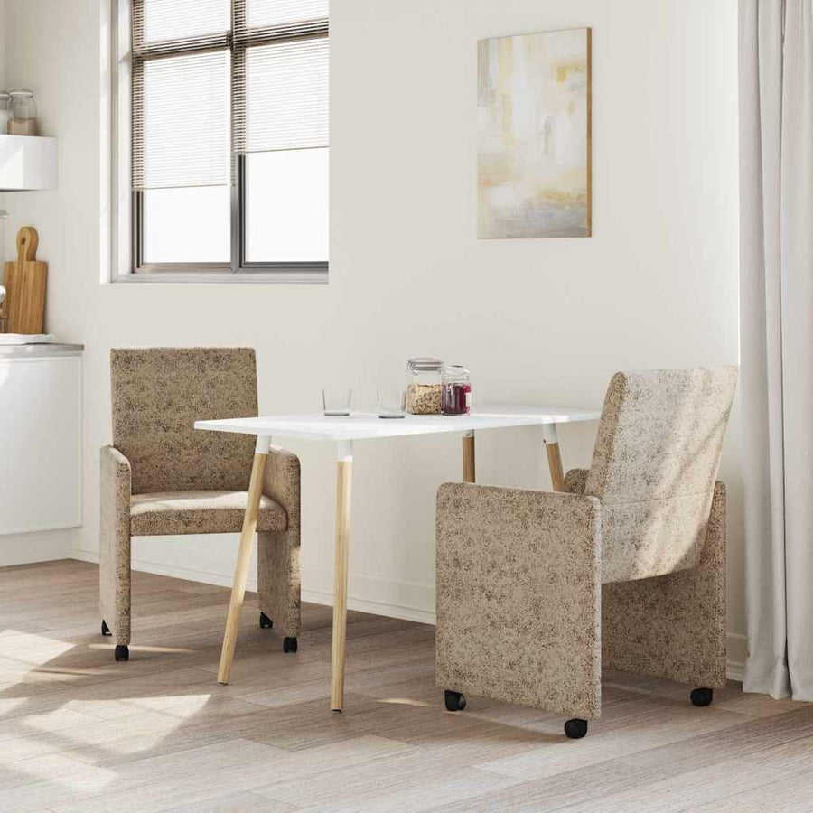 Eetstoelen 2 pcs Lichtgrijs 57 x 66 x 94 cm Faux suede leer