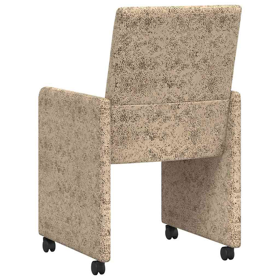 Eetstoelen 2 pcs Lichtgrijs 57 x 66 x 94 cm Faux suede leer