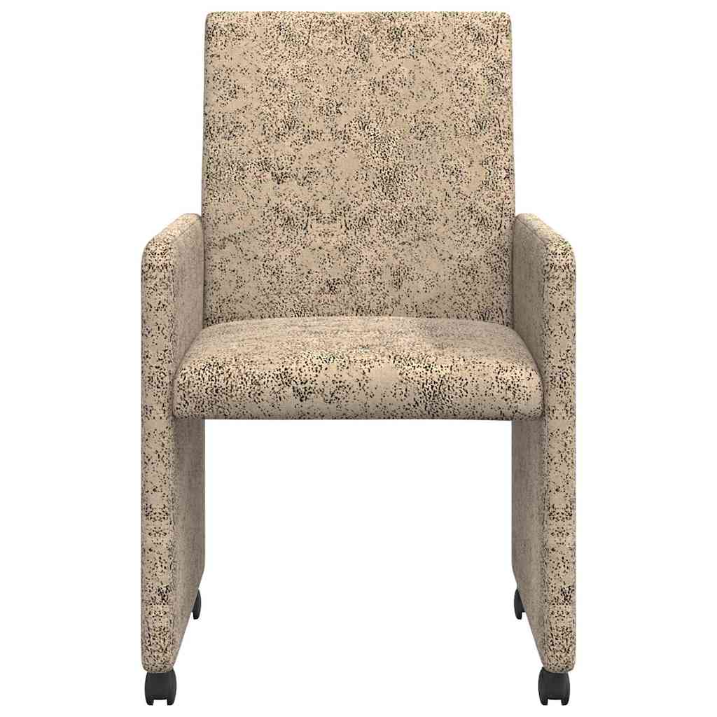 Eetstoelen 2 pcs Lichtgrijs 57 x 66 x 94 cm Faux suede leer