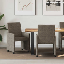 Eetstoelen 2 pcs Donkergrijs 57 x 66 x 94 cm Faux suede leer