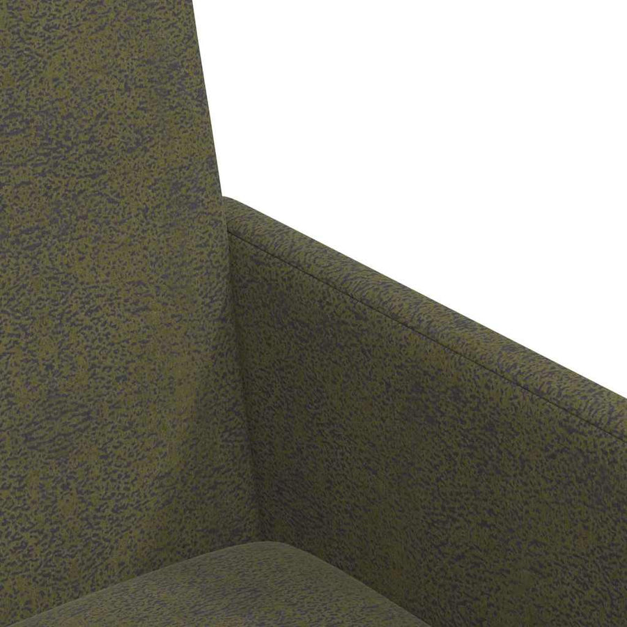 Eetstoelen 2 pcs Leger groen 57 x 66 x 94 cm Faux suede leer