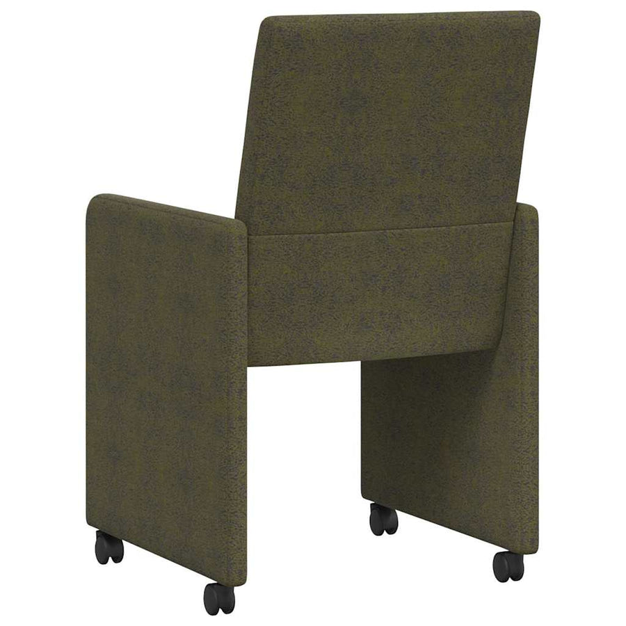 Eetstoelen 2 pcs Leger groen 57 x 66 x 94 cm Faux suede leer