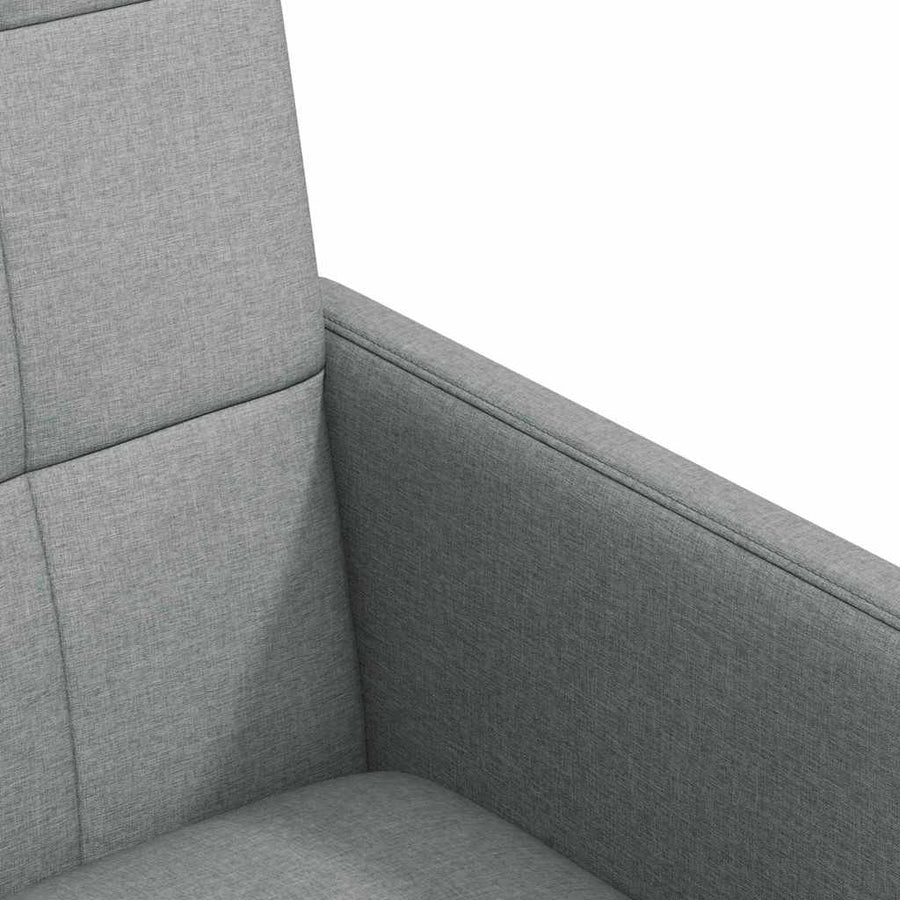 Eetstoelen met wielen 2 pcs Lichtgrijs 58 x 65 x 94 cm Stof