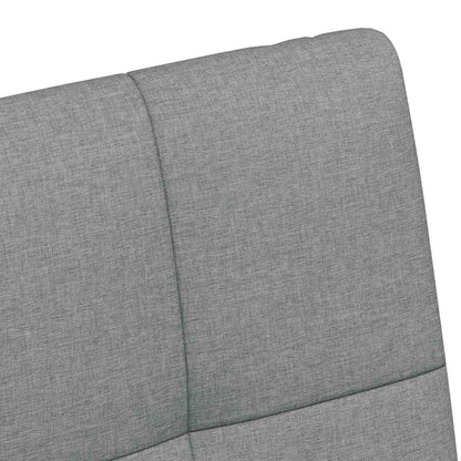 Eetstoelen met wielen 2 pcs Lichtgrijs 58 x 65 x 94 cm Stof