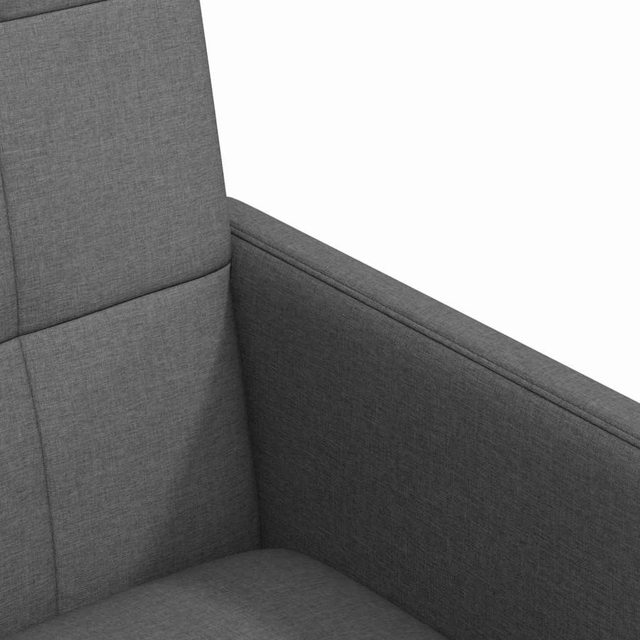 Eetstoelen met wielen 2 pcs Donkergrijs 58 x 65 x 94 cm Stof