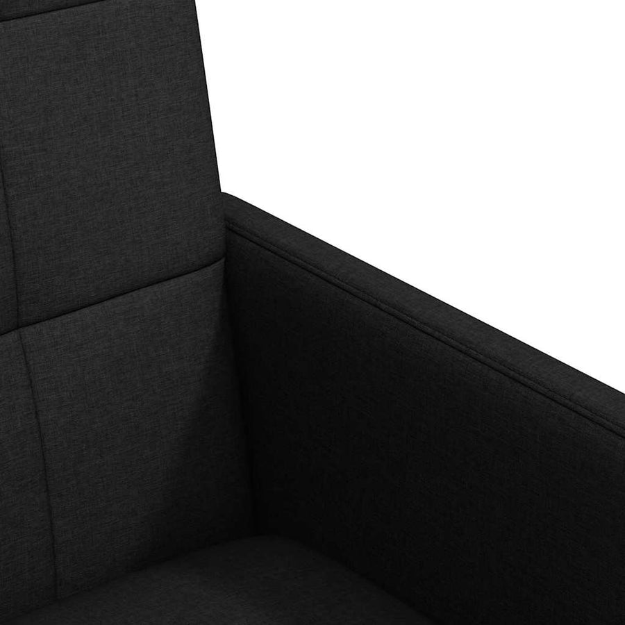 Eetstoelen met wielen 2 pcs Zwart 58 x 65 x 94 cm Stof