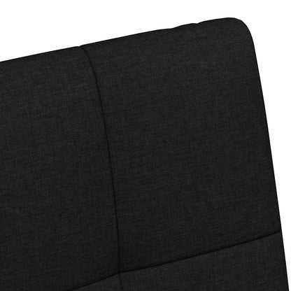 Eetstoelen met wielen 2 pcs Zwart 58 x 65 x 94 cm Stof