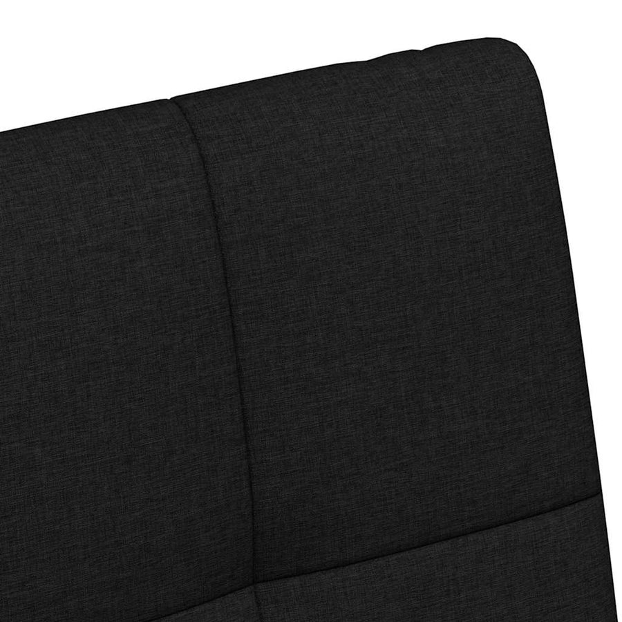 Eetstoelen met wielen 2 pcs Zwart 58 x 65 x 94 cm Stof